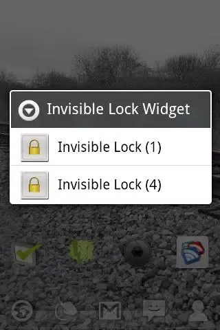 Capturas de tela do Invisible Lock Widget
