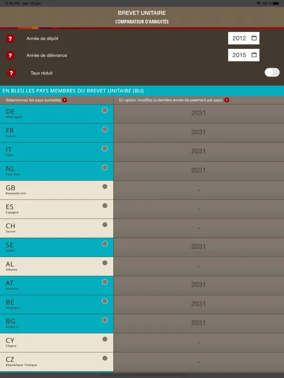 Unitary Patent iPad  Screenshots