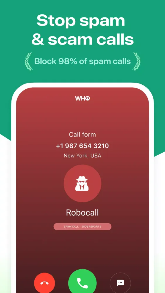 Who - Caller ID, Spam Block Ekran Görüntüleri
