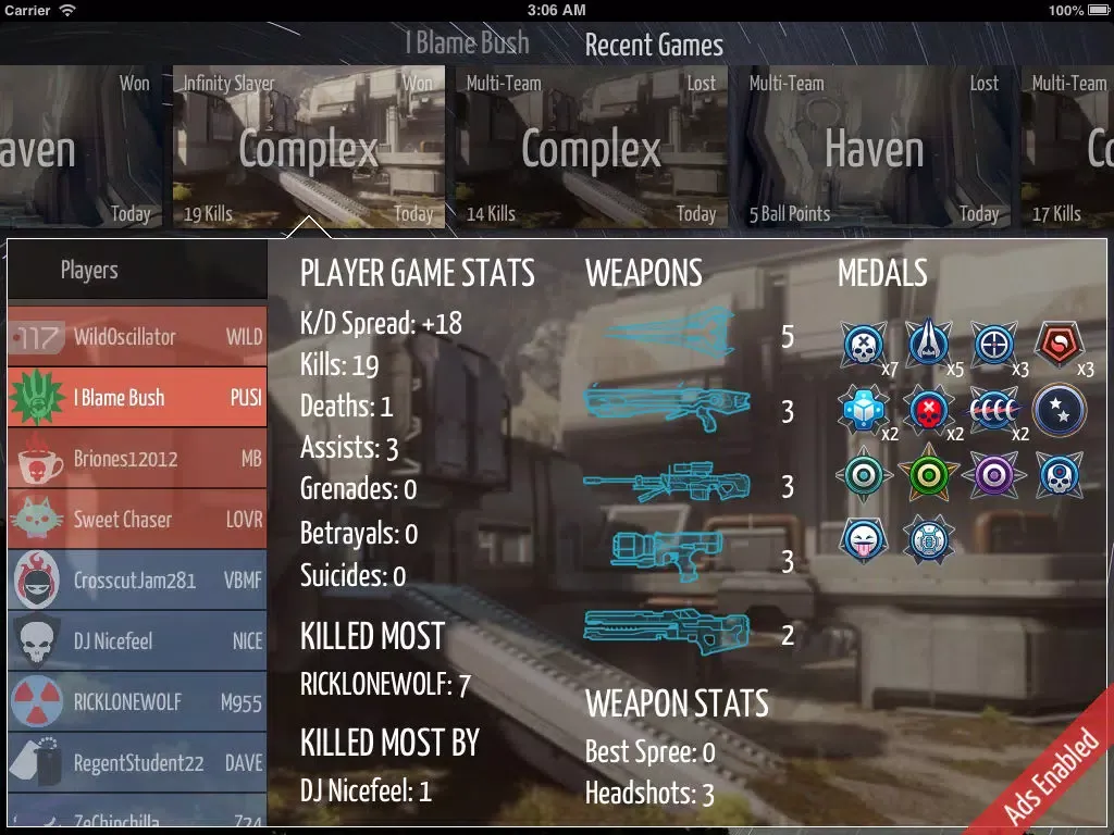 ภาพหน้าจอของ Spartan Stats HD iPad 