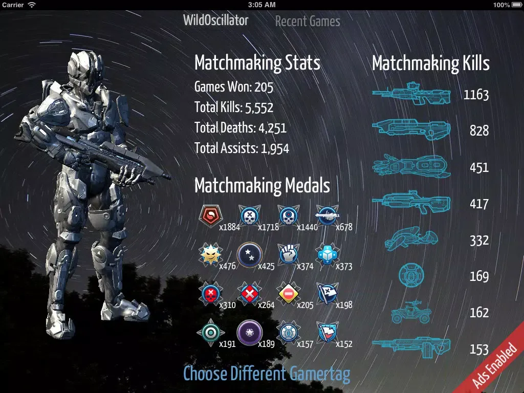 ภาพหน้าจอของ Spartan Stats HD iPad 