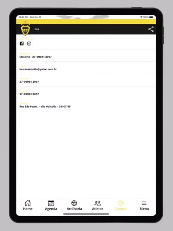 Capturas de pantalla de Clube Atlético Sguerenévz iPad 
