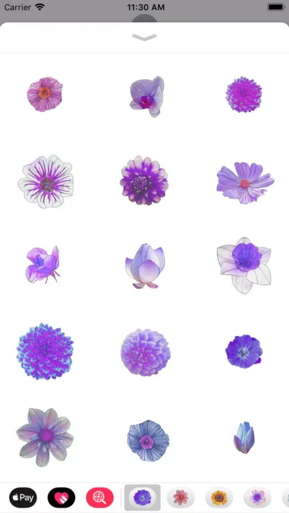 Purple Flower Sticker Pack 스크린샷