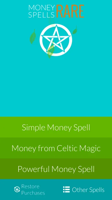 Tangkapan skrin Money Spells Rare