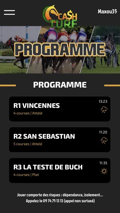 Screenshot di Cash Turf : Pronos hippiques