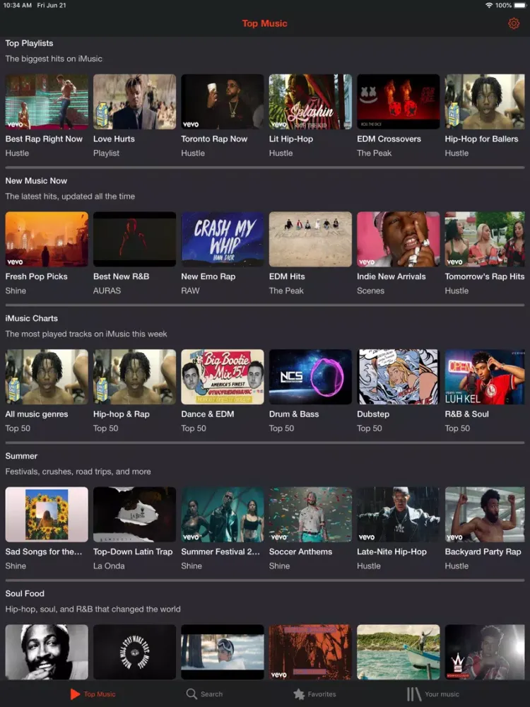 iMusic - Music Video Player iPad  Screenshots