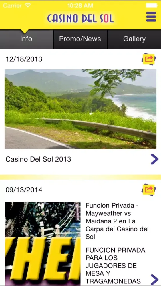Tangkapan layar Casino del Sol