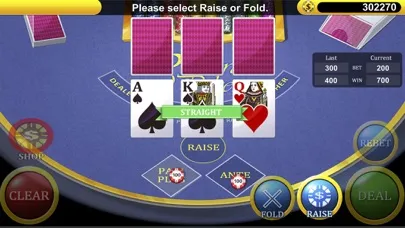 Tangkapan layar Three Card Poker Casino Game