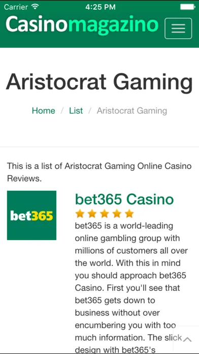 Professional Online Casino Reviews - Including Top Bonuses and Promotions | Casino Magazino应用截图