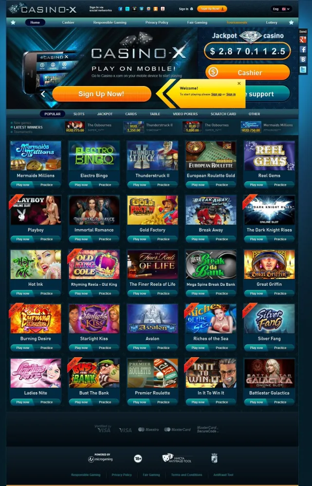 Tangkapan layar Скачать Casino X на Андроид