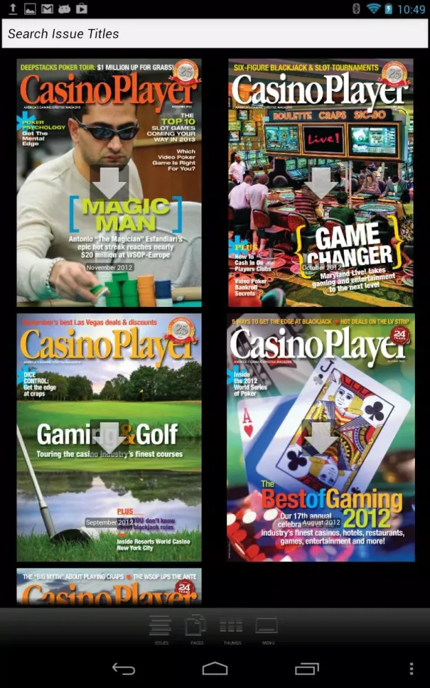 Screenshot di CASINO PLAYER MAGAZINE