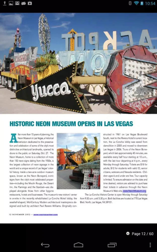 Screenshot di CASINO PLAYER MAGAZINE