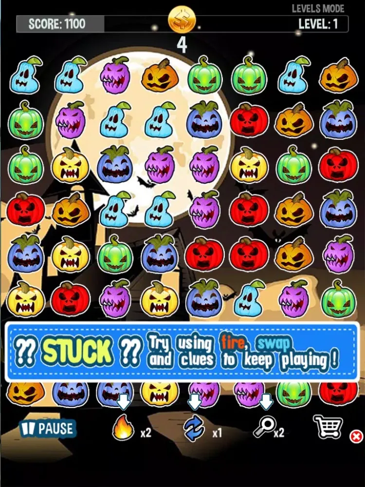 Haunted Halloween Spooky Ghost Pumpkins Crush Party iPad 应用截图