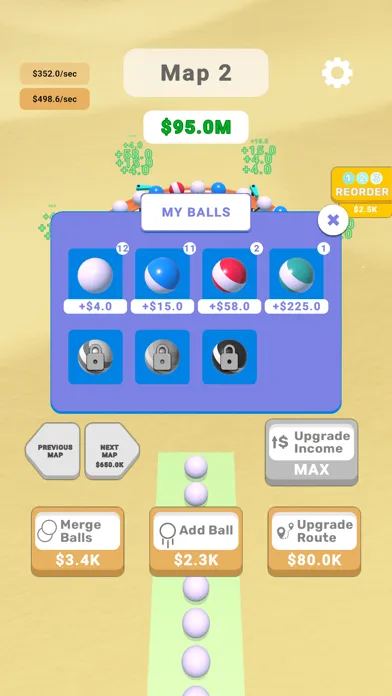 Ảnh chụp màn hình của Simple Balls ASMR