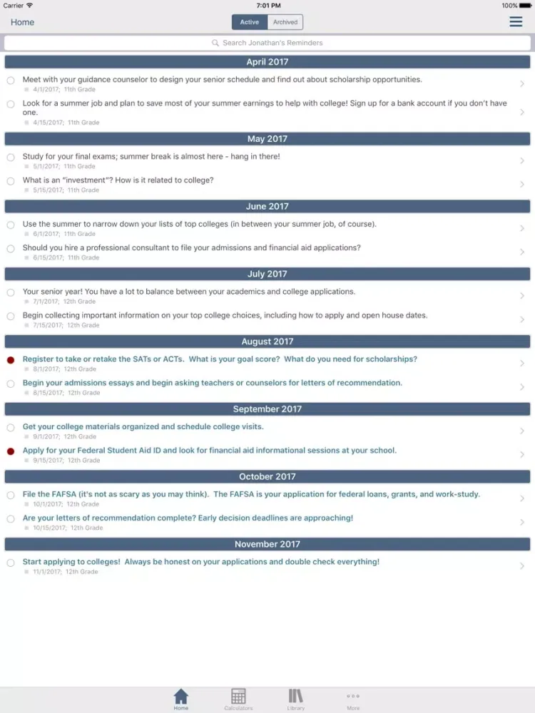 Financial Aid Badger iPad  Screenshots
