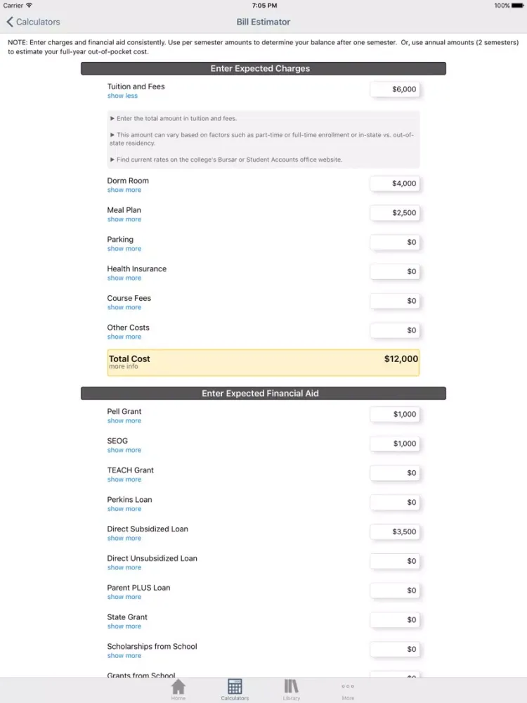 Financial Aid Badger iPad  Screenshots