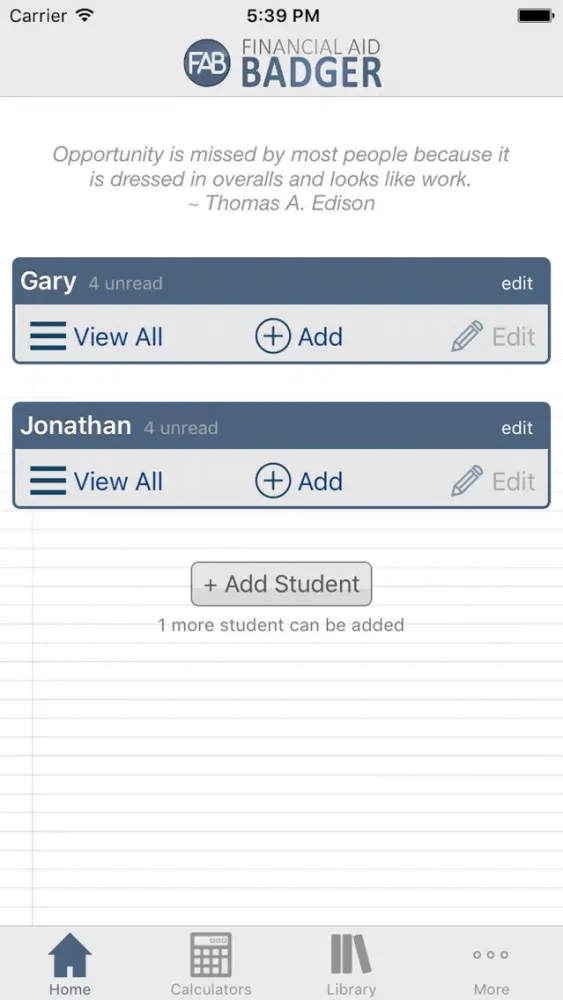 Financial Aid Badger Screenshots