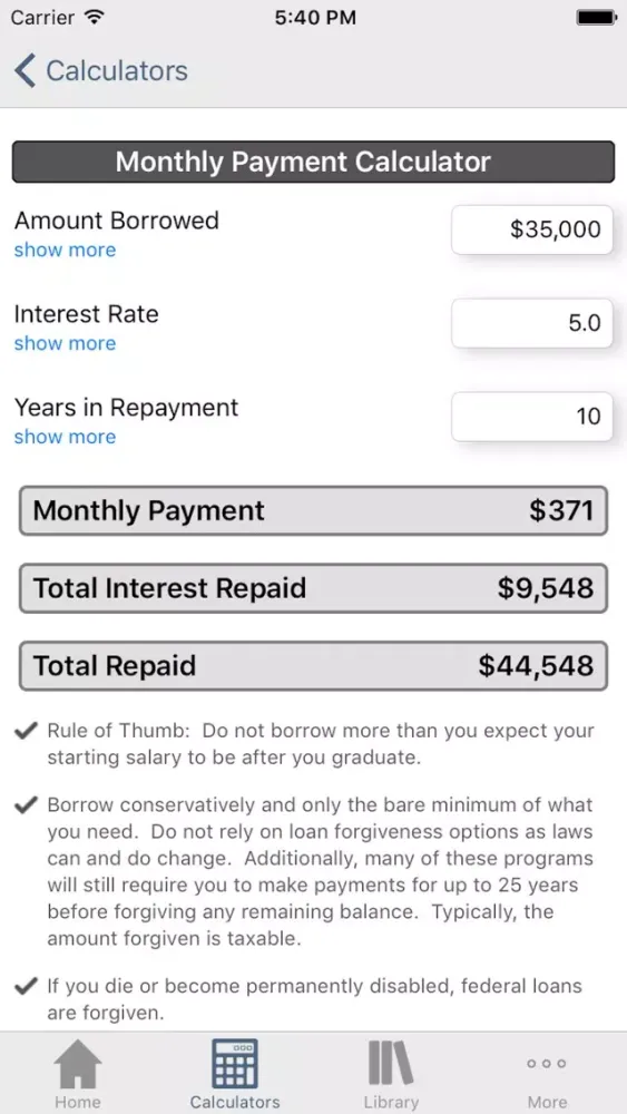 Financial Aid Badger Screenshots