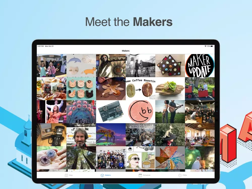 Capturas de tela do East Bay Mini Maker Faire iPad 