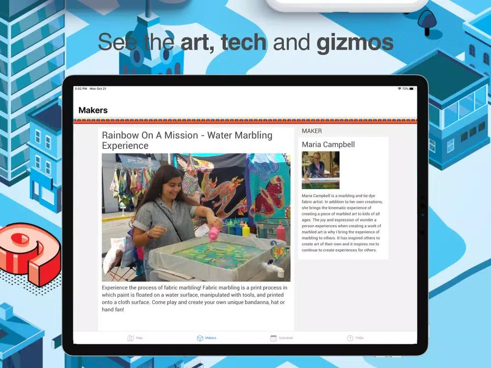 Capturas de tela do East Bay Mini Maker Faire iPad 