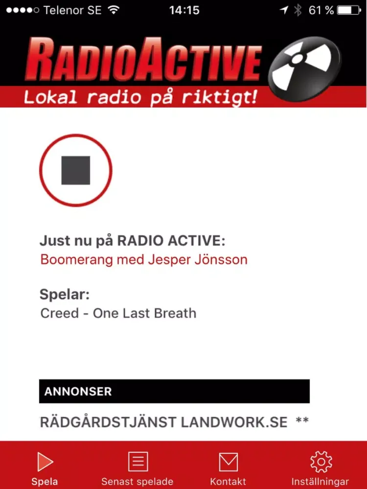Captures d'écran de Radio Active iPad 