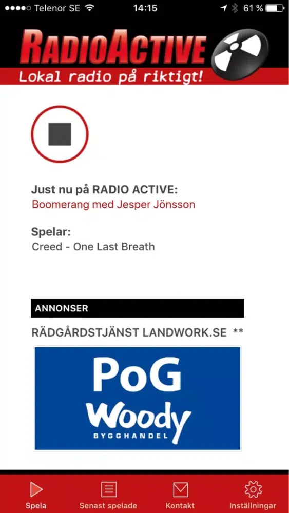 Captures d'écran de Radio Active