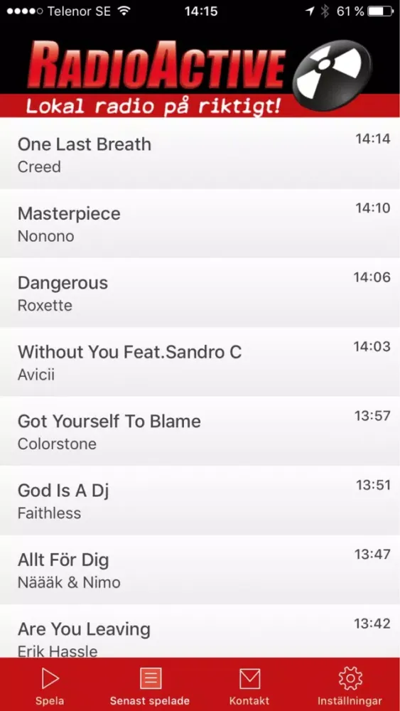 Captures d'écran de Radio Active