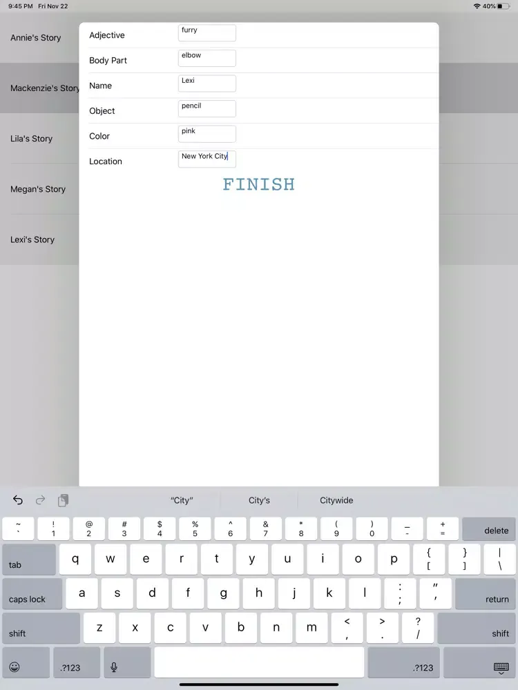 Lexi Libs iPad  स्क्रीनशॉट
