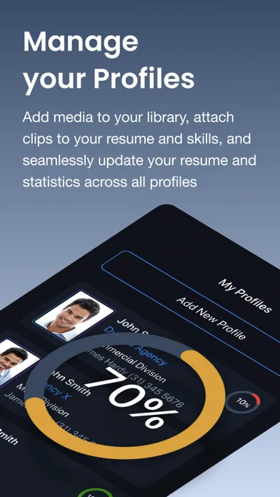 Captures d'écran de Talent App by Casting.com