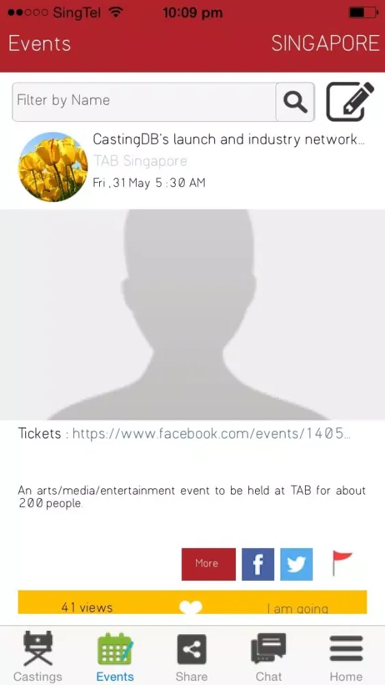 Tangkapan layar CastingDB