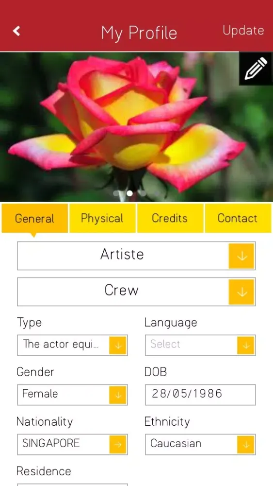 Tangkapan layar CastingDB