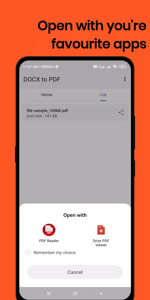 Docx to PDF Converter Screenshots