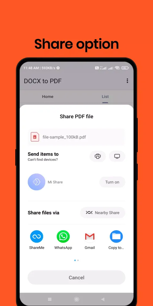 Docx to PDF Converter Screenshots