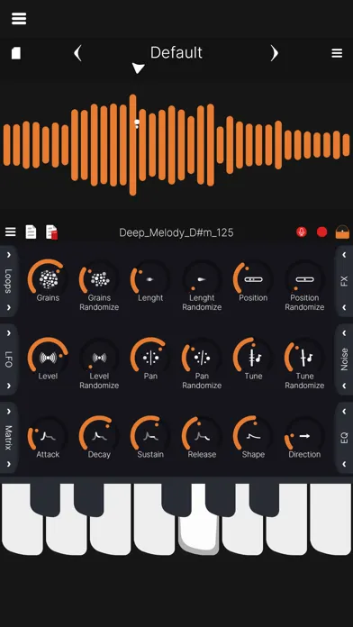 Captures d'écran de Granula Synth