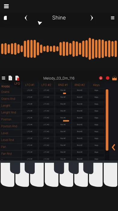 Captures d'écran de Granula Synth