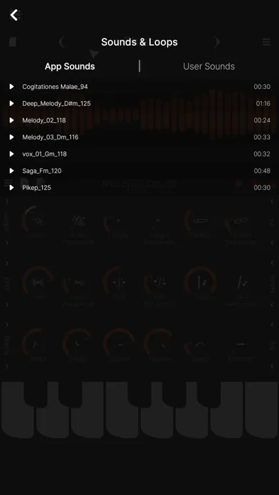 Captures d'écran de Granula Synth