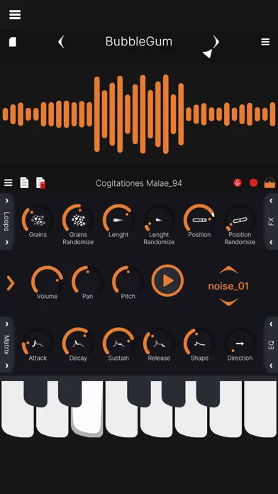 Captures d'écran de Granula Synth
