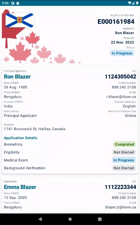 Canada Visa Tracker স্ক্রিনশট