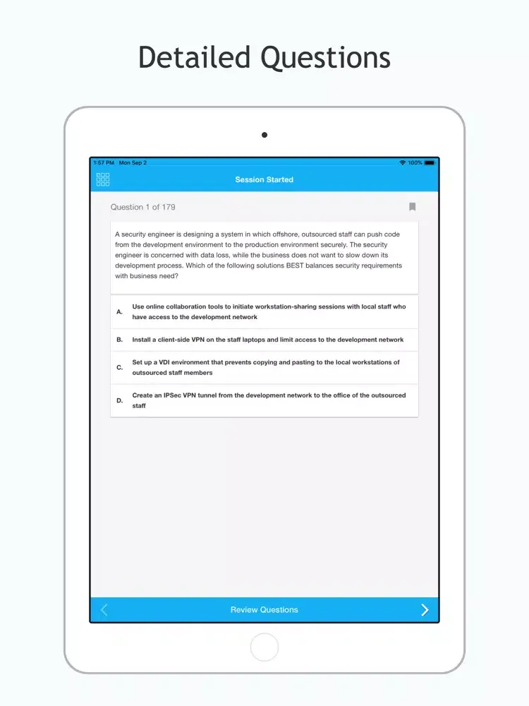CompTIA CASP+ (CAS-003) iPad  Screenshots