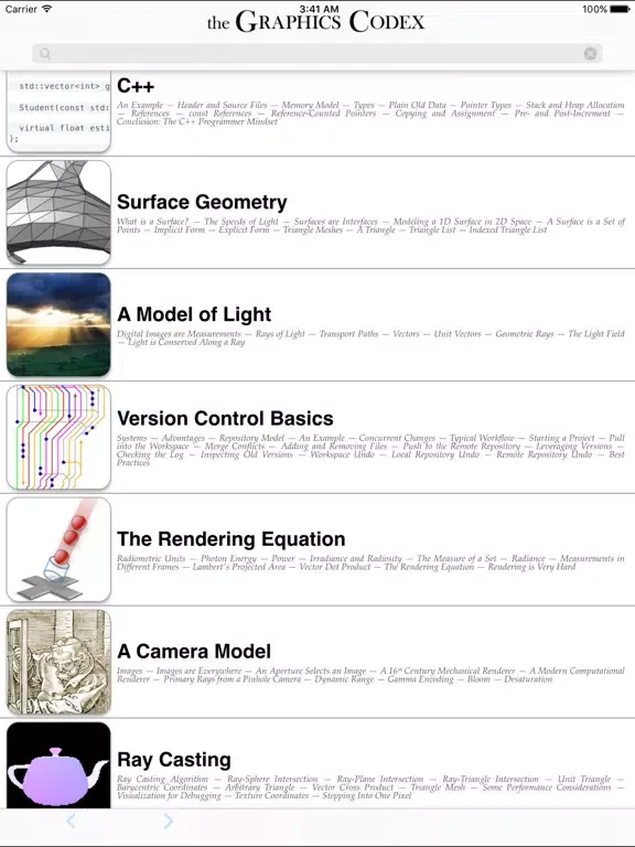 Screenshot di The Graphics Codex iPad