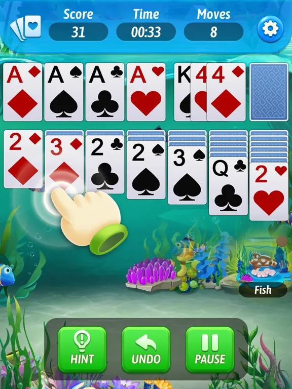 Tangkapan layar Solitaire Fish iPad 