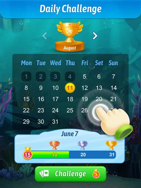 Tangkapan layar Solitaire Fish iPad 