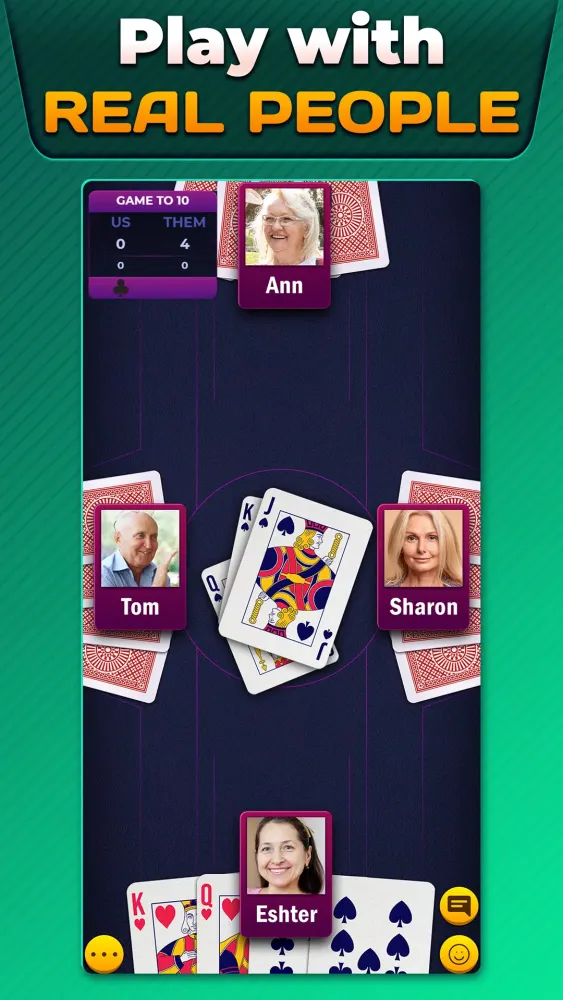 Captures d'écran de Euchre.com - Euchre Online