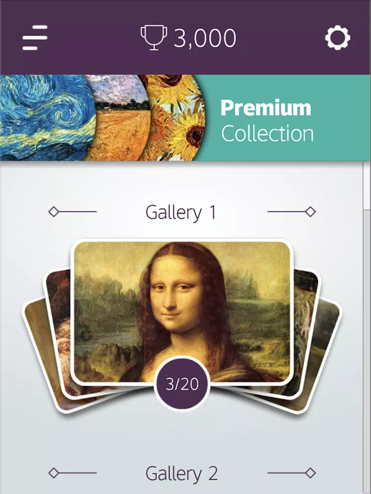 Tangkapan layar HexArt Gallery iPad 