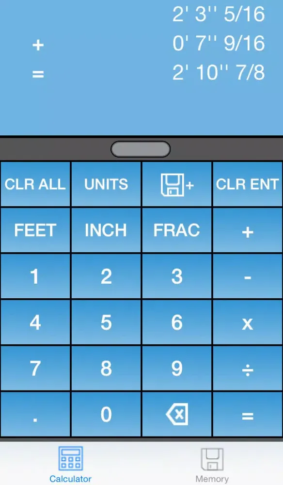Capturas de tela do Home Project Calculator