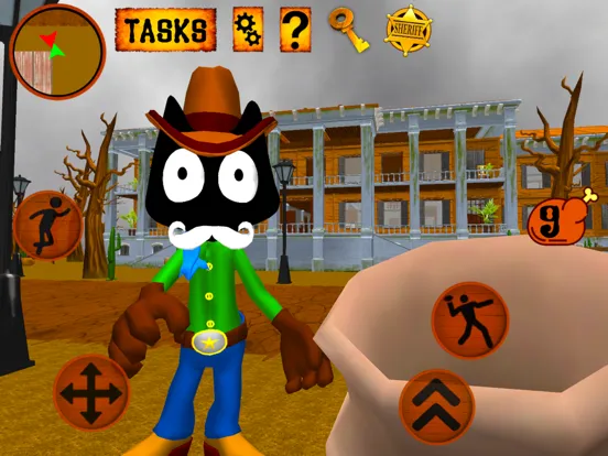 Capturas de tela do Cat Cowboy. Neighbor Escape iPad 