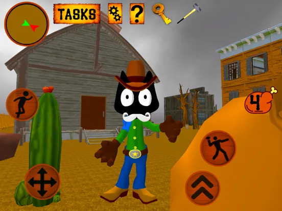 Capturas de tela do Cat Cowboy. Neighbor Escape iPad 