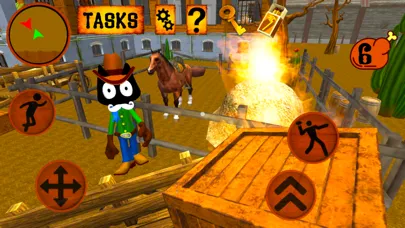 Capturas de tela do Cat Cowboy. Neighbor Escape