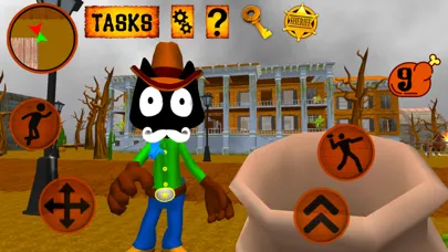 Capturas de tela do Cat Cowboy. Neighbor Escape