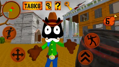 Capturas de tela do Cat Cowboy. Neighbor Escape